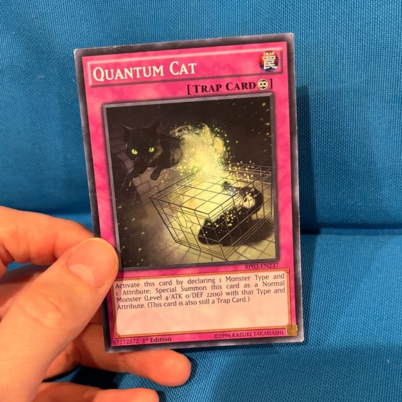 Yugioh Card Quantum Cat Trap Card 1st Edition 1996 NWOTS